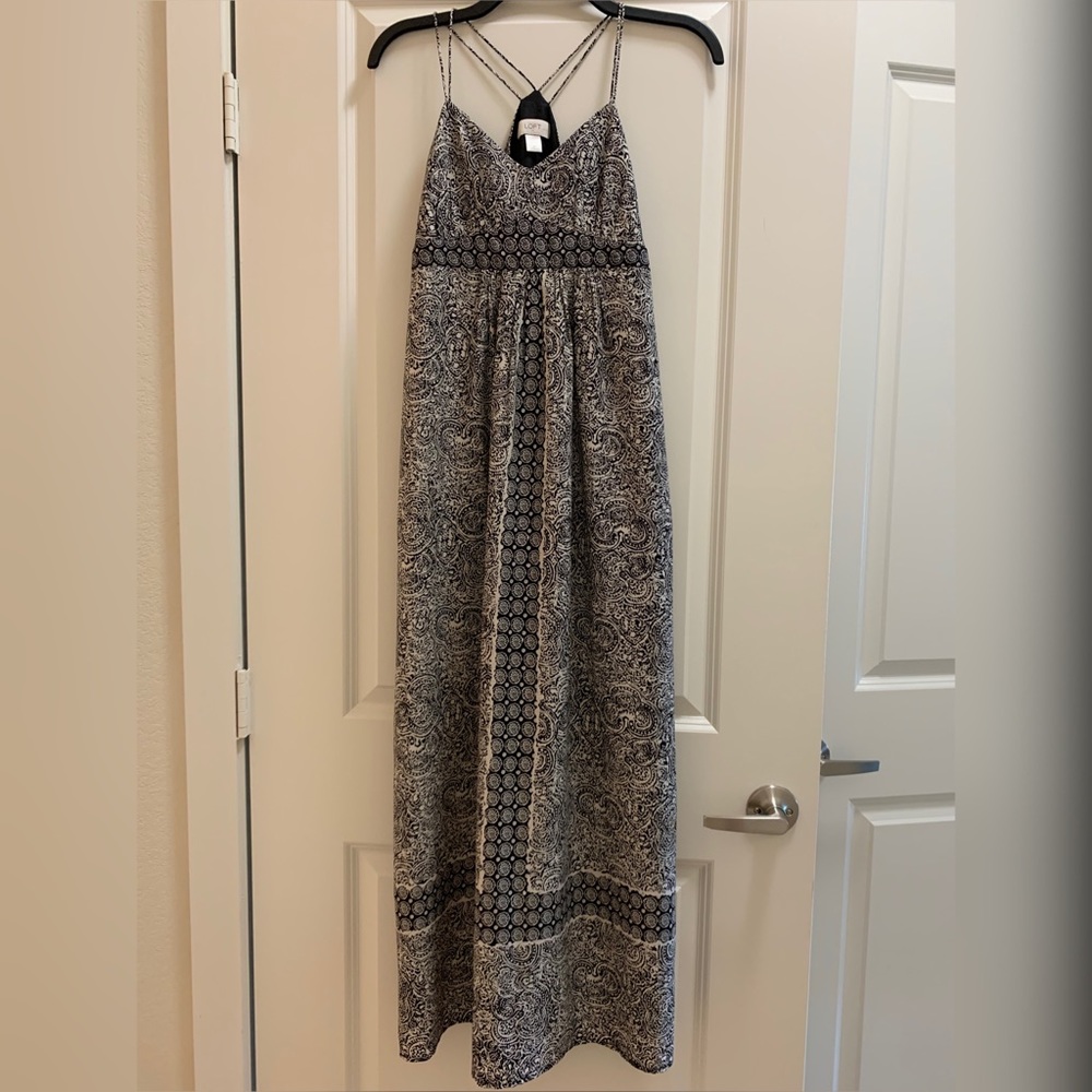 Ann Taylor’s Loft petite, patterned, maxi dress